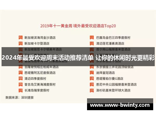 2024年最受欢迎周末活动推荐清单 让你的休闲时光更精彩